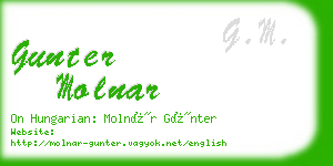 gunter molnar business card